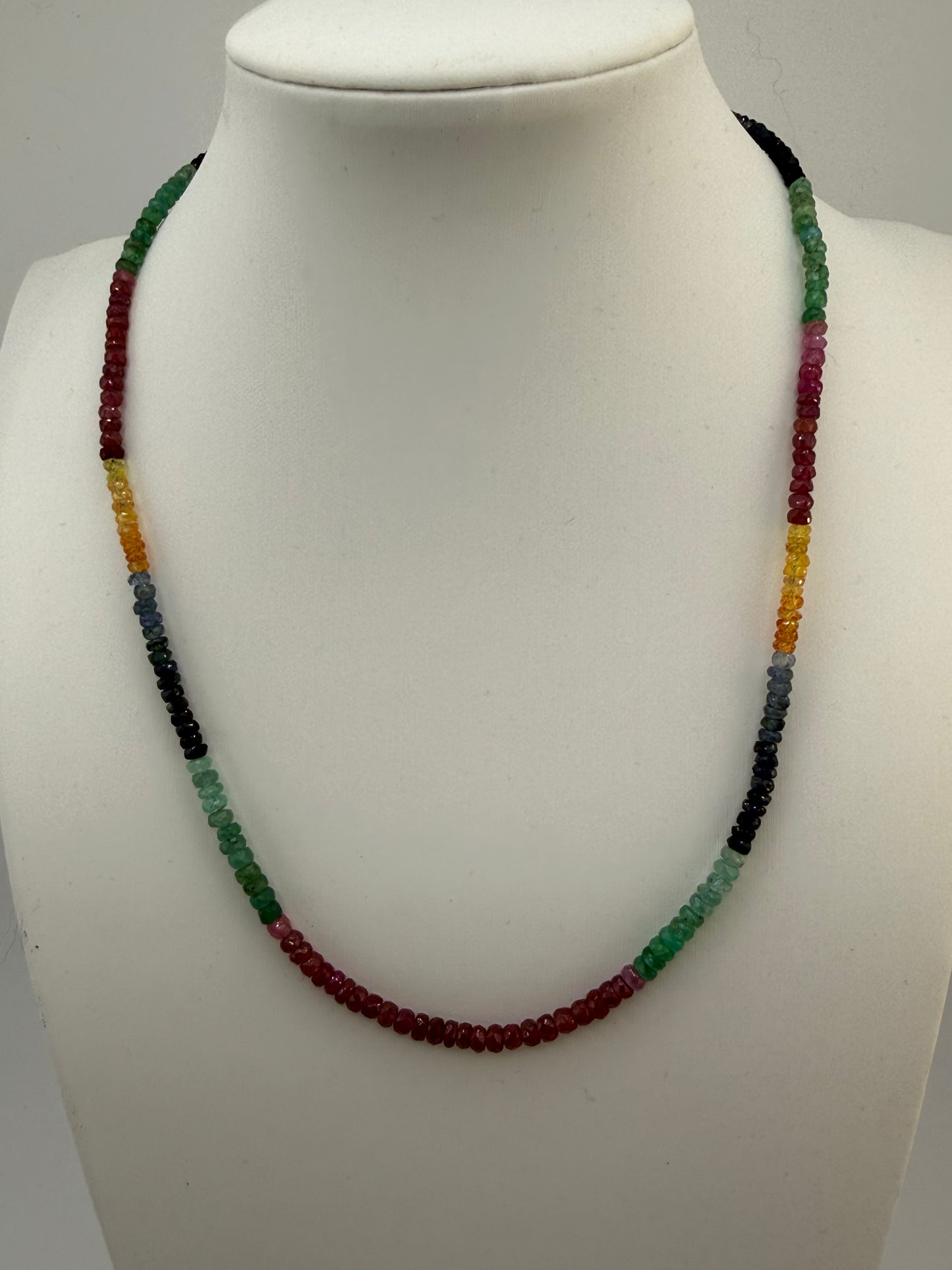 Multi Color Sapphire Necklace