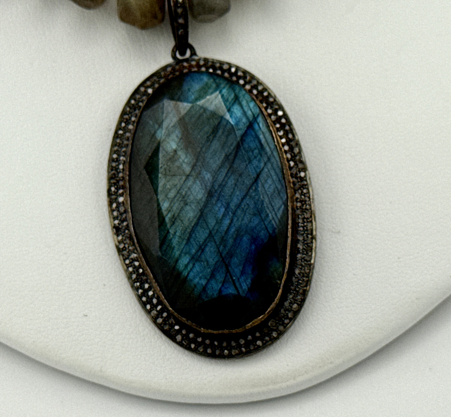 Labradorite & Diamond Necklace