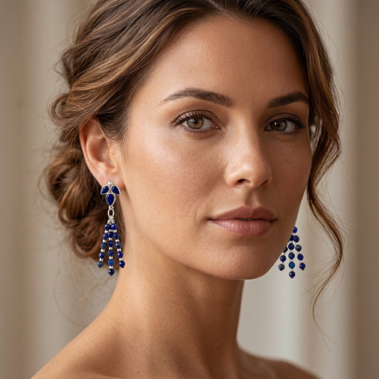 Lapis and Sterling Silver Earrings