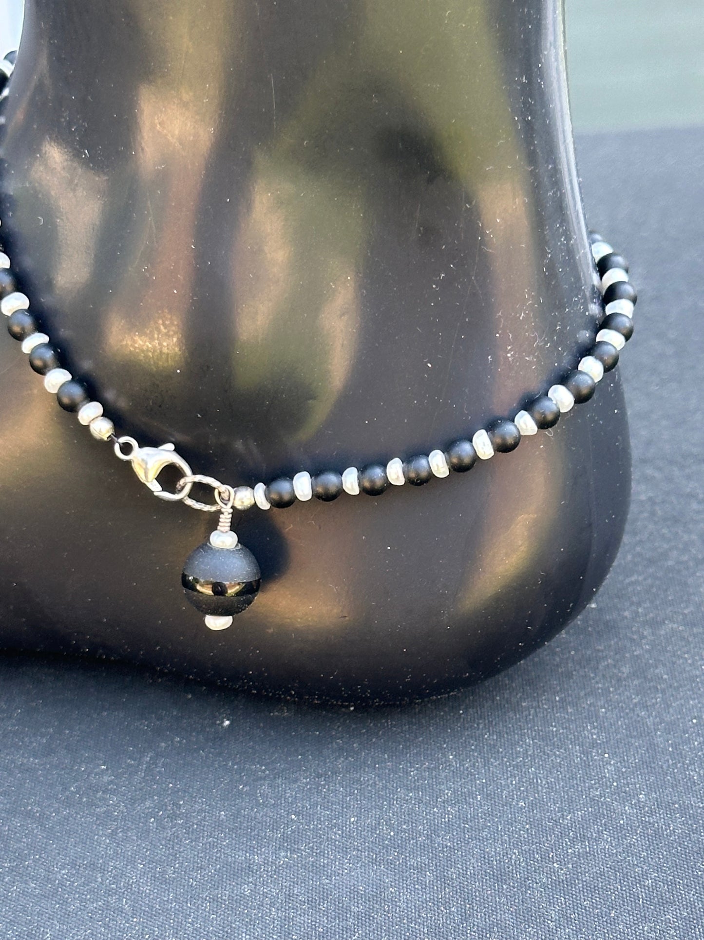 Black Onyx Anklet