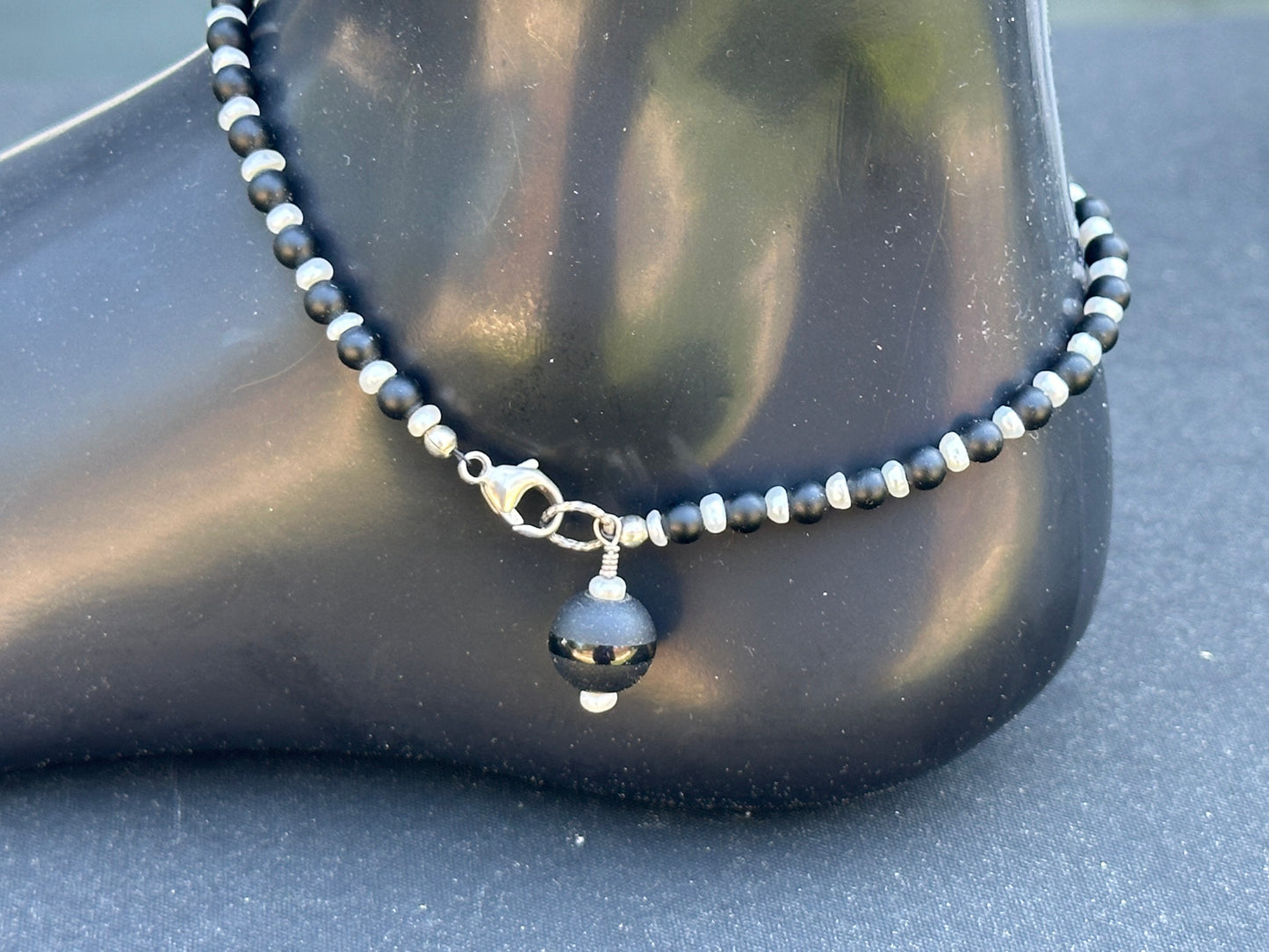 Black Onyx Anklet