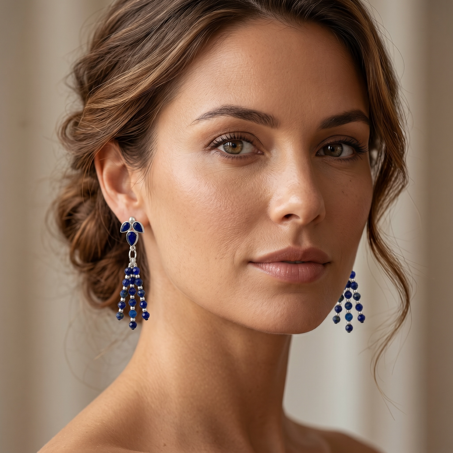 Lapis and Sterling Silver Earrings