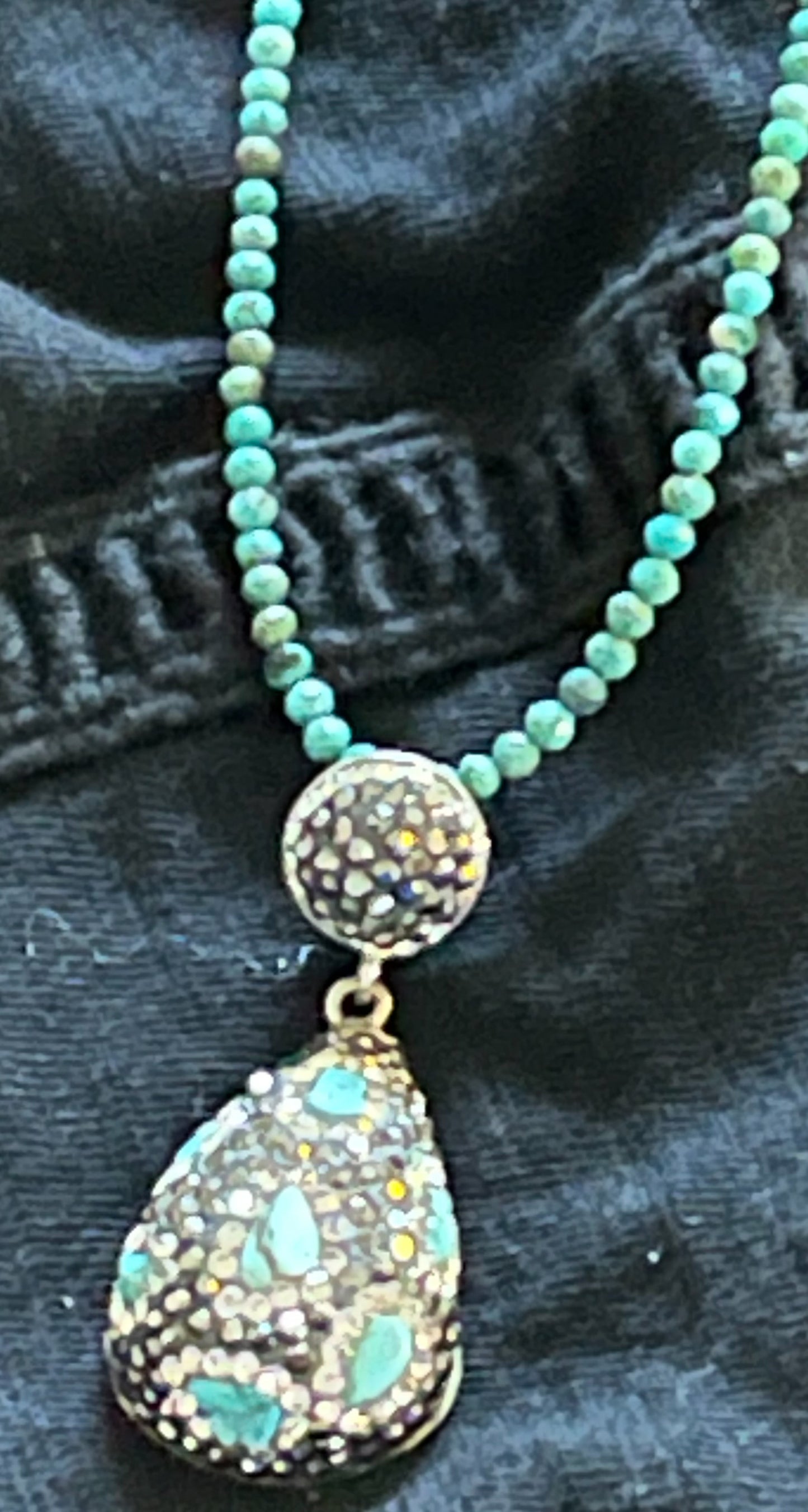 Turquoise and Swarovski Crystal Necklace