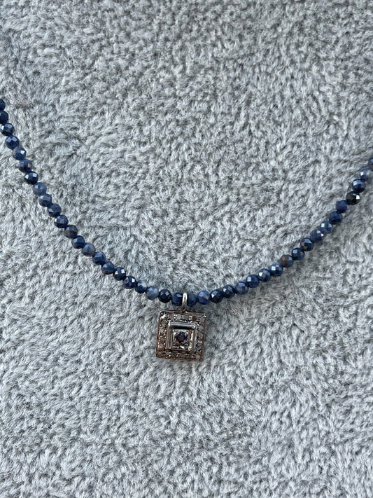 Sapphire and Diamond Necklace