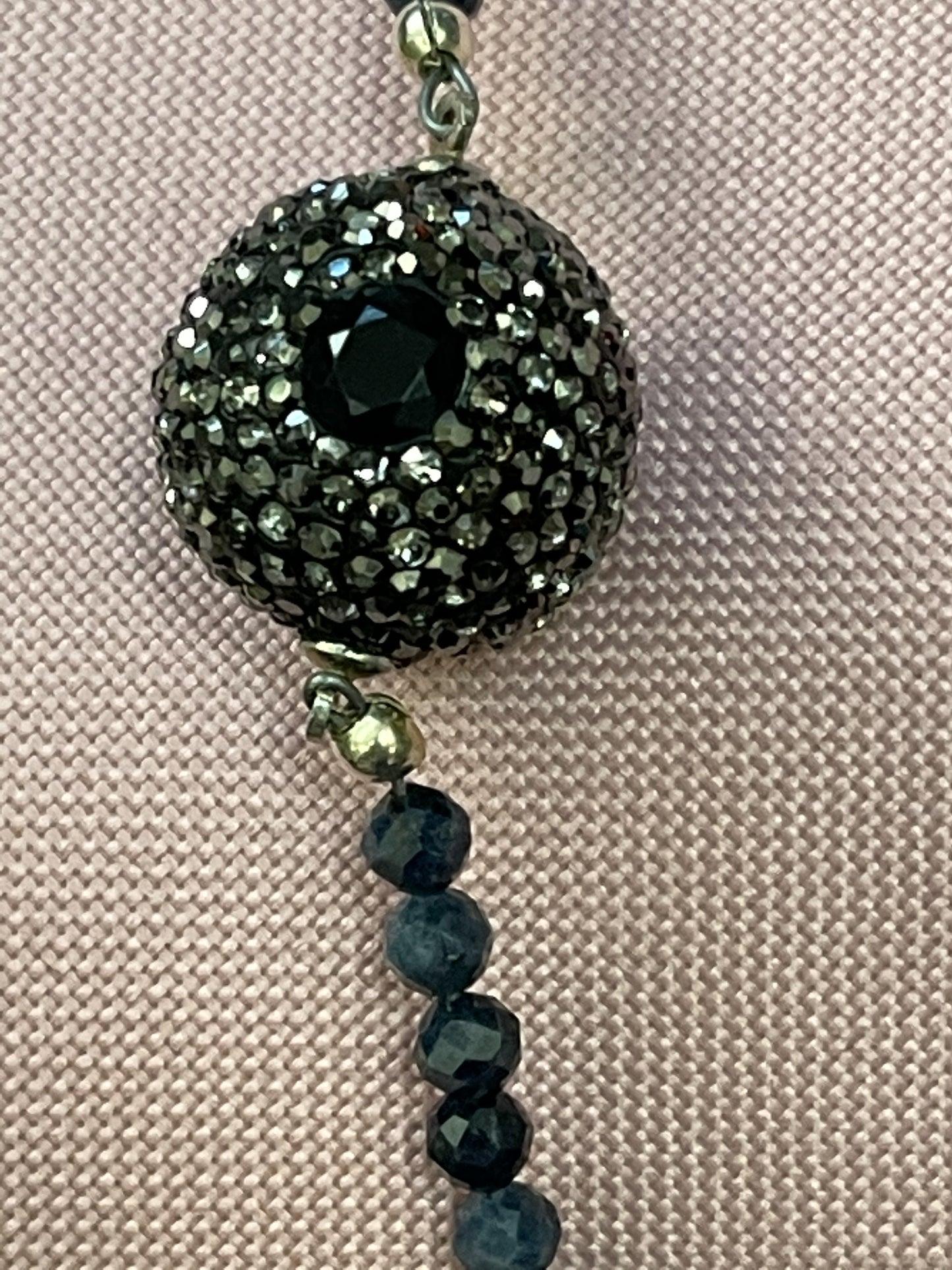 Sapphire and Swarovski Crystal Necklace