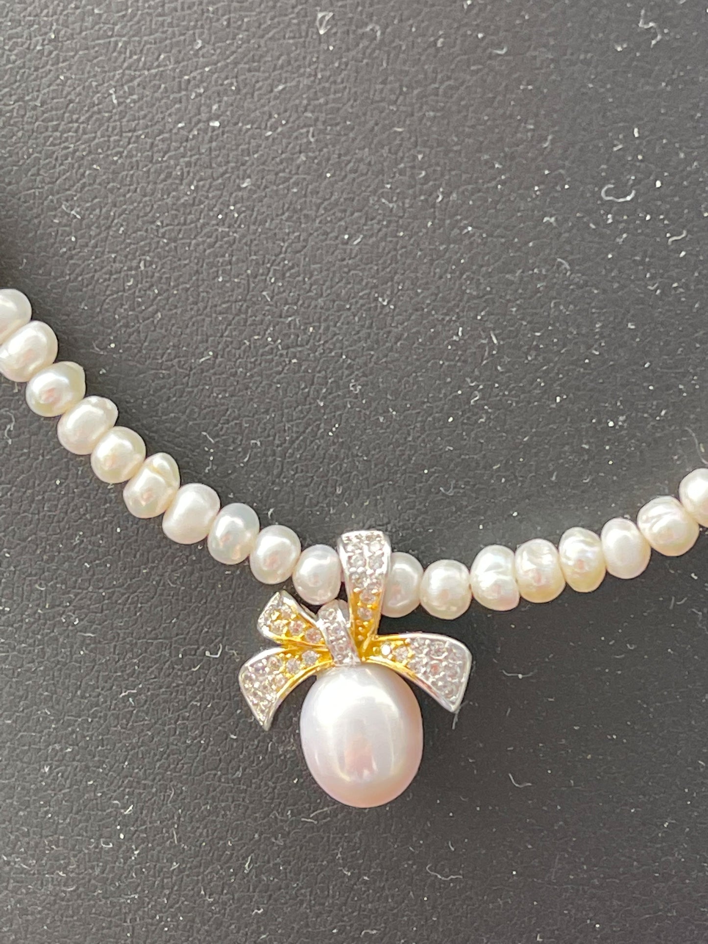 Pearl and Cubic Zirconia Necklace