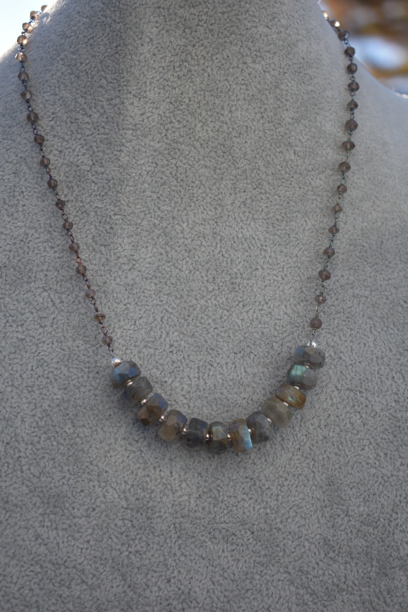 Labradorite and Sterling silver necklace