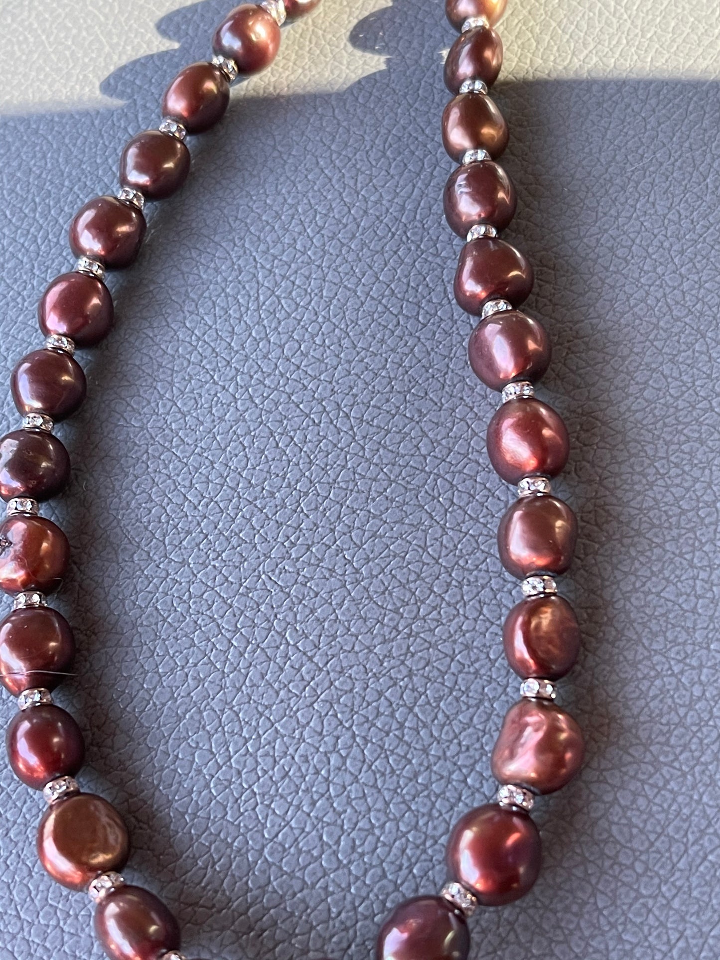 Pearl, Swarovski Crystal and Raw Citrine long Necklace